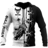 Personalized Name Bull Riding 3D All Over Printed Unisex Shirts Black And White Bull Rider