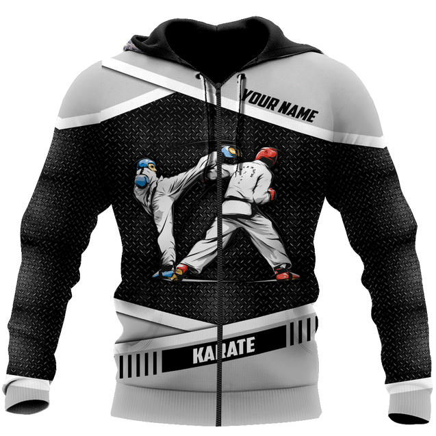 Customize Name Karate Fighting Hoodie For Men And Women MH11032105