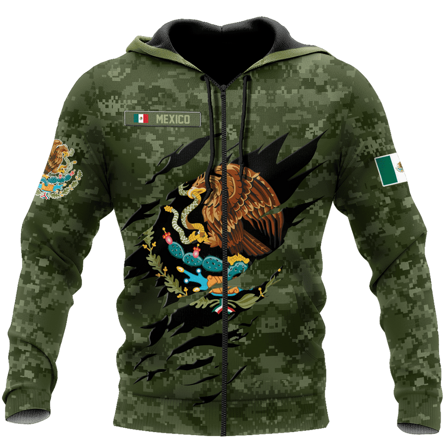 Mexico Coat Of Arm 3D All Over Printed Unisex Hoodie