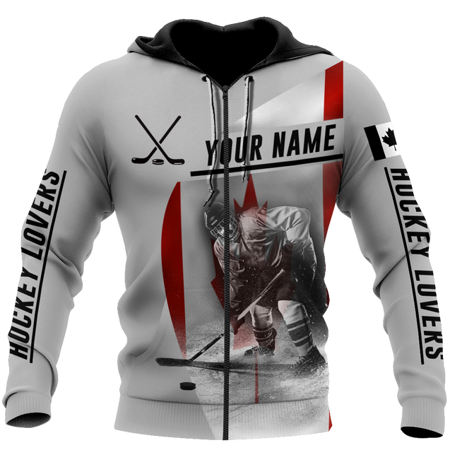 3D All Over Printed Hockey Canada Unisex Shirts SN03032105 Custom Name XT