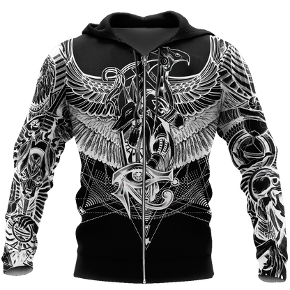 Egyptian Gods Ancient Tattoo black ver unisex 3d print shirts