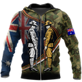 Remember Soldiers camo Australia and Kiwi Veteran 3D print shirts