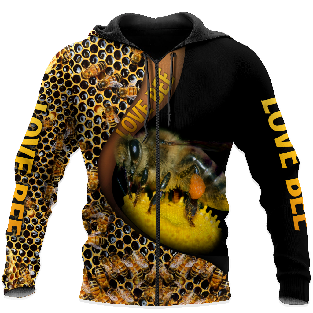 Premium Unisex All Over Printed Love Bee Shirts MEI
