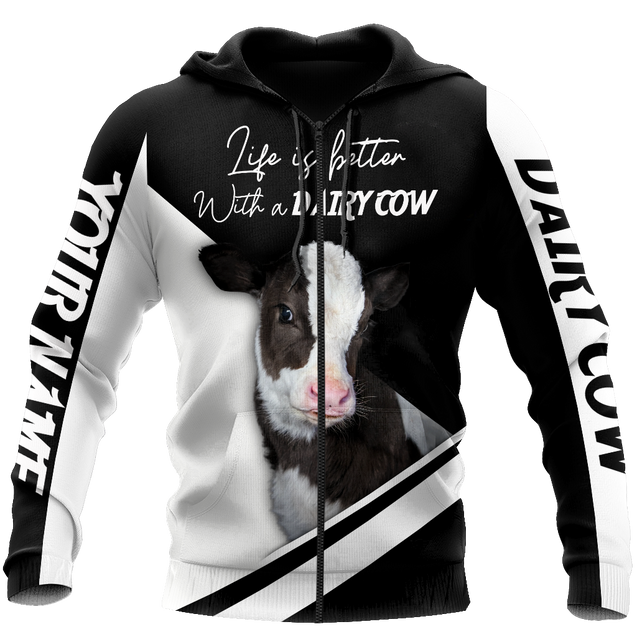 Love Dairy Cow - Happy Farm 3D Hoodie Shirt For Men And Women LAM