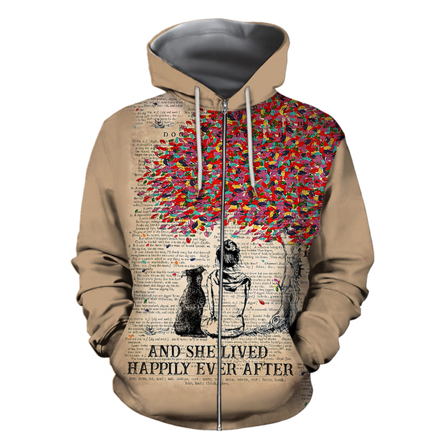 Dog lover - She lived happily ever after 3D hoodie shirt for men and women