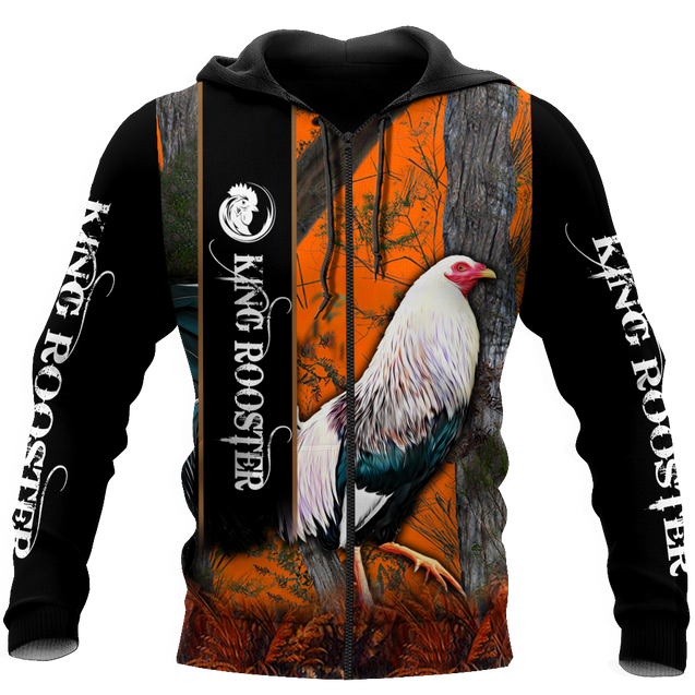 King Rooster Camo 3D All Over Printed Unisex Deluxe Hoodie ML