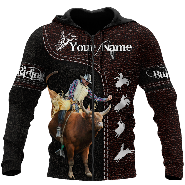 Customize Name Bull Riding 3D All Over Printed Unisex Shirts