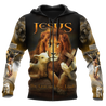 Jesus - The Lion And The Lamb 3D All Over Printed Shirts