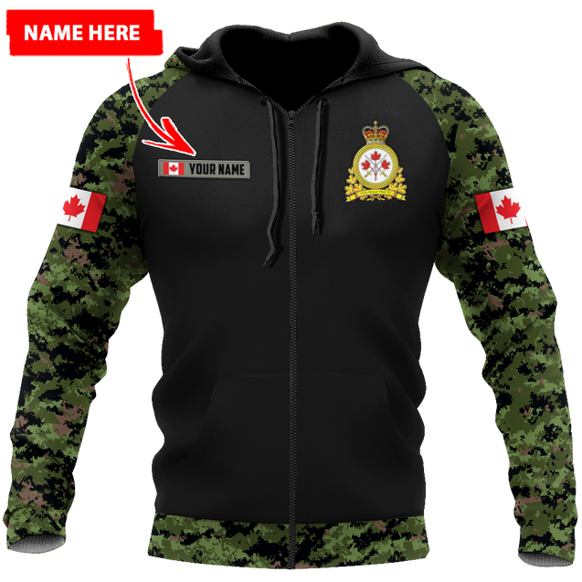 Personalized Name XT Canadian Army Pullover 3D All Over Printed Shirts PD15032104