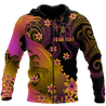 Amazing Polynesian Personalized Wave And Frangipani Unisex Deluxe Hoodie ML
