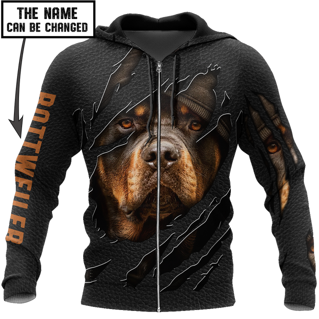 Rottweiler 3D hoodie shirt for men and women custom name ver2