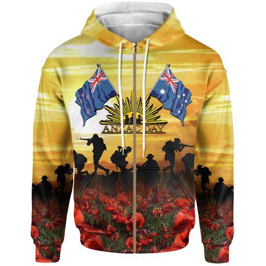 Premium Unisex Hoodie Remember Anzac Day ML