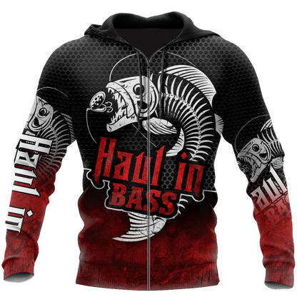 Haul in Bass Fishing Red Reaper 3d print shirts