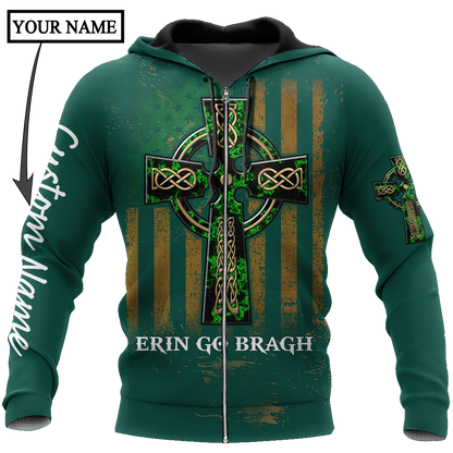 Irish St.Patrick Irish by blood 3d hoodie shirt for men and women custom name