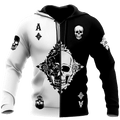 Ace Diamond Skull Gothic Art 3D All Over Printed Unisex Shirts