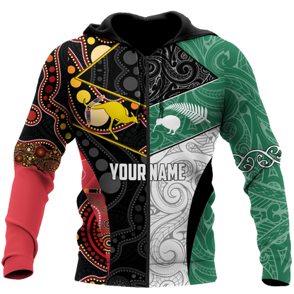 Custom Name Australia Indigenous And New Zealand Maori 3D All Over Printed Unisex