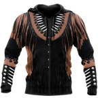 Native Cowboy Jacket No19 Cosplay 3D Over Printed Unisex Deluxe Hoodie ML