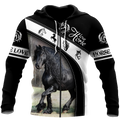 Black Horse 3D All Over Printed Shirts PD19022101