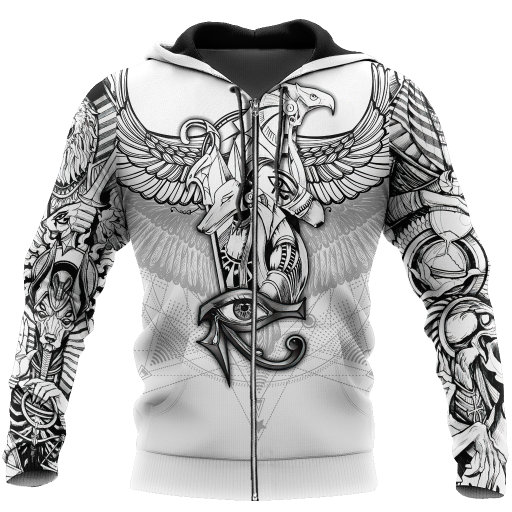 Egyptian Gods Ancient Tattoo white ver unisex 3d print shirts