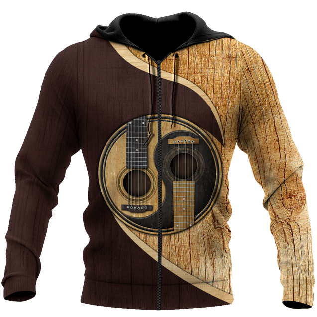 Guitar Yin And Yang Musical Instrument 3D All Over Printed Shirts For Men And Women