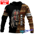 Customized name Native American 3D All Over Printed Unisex Shirts