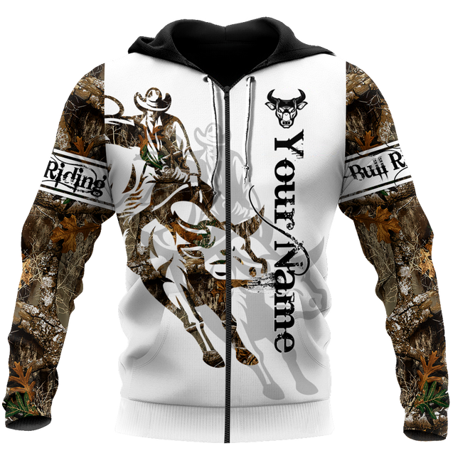 Personalized Name Bull Riding 3D All Over Printed Unisex Shirts Tattoo Ver 2