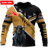 Personalized Name Bull Riding 3D All Over Printed Unisex Shirts Black Bull