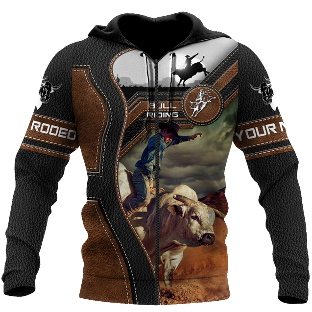 Personalized Name Bull Riding 3D All Over Printed Unisex Shirts Cowboy Ver 2