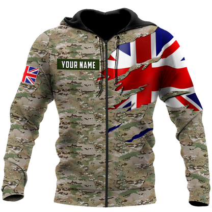 Remembrance Britain Camo Soldier 3D print shirts