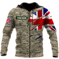 Remembrance Britain Camo Soldier 3D print shirts