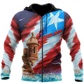 Custom Name Great Waves Puerto Rico Hoodie For Men And Women MH15032101