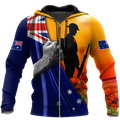 Lest we forget Australia Veteran 3D print shirt