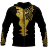 African Golden Dashiki Pattern 3D Over Printed Unisex Deluxe Hoodie ML