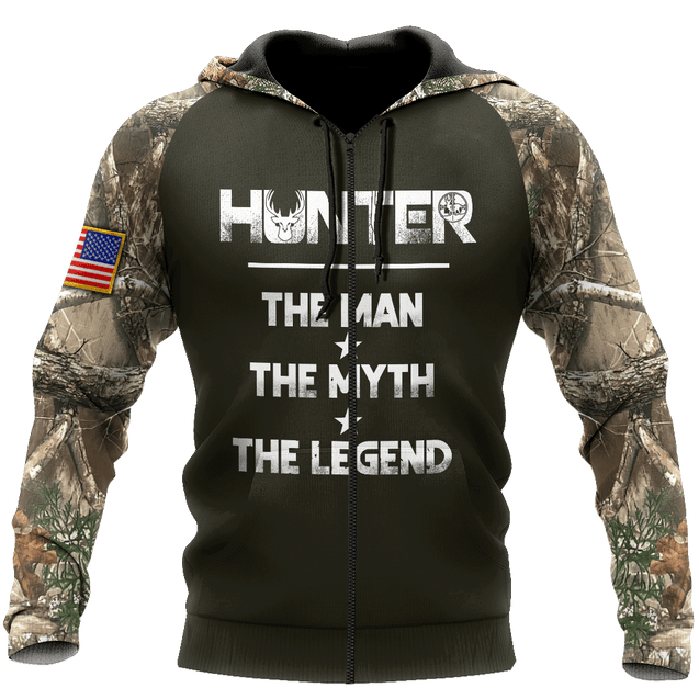 Hunter The Man The Myth The Legend 3D All Over Printed Unisex Shirts