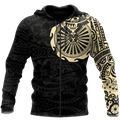 Amazing Polynesian Maori Tattoo Unisex Deluxe Hoodie ML