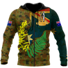 Australian Army Fern and Golden Wattle 3D Printed Unisex Hoodie TN