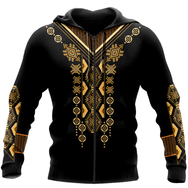 African Culture Dashiki Pattern Unisex Deluxe Hoodie ML