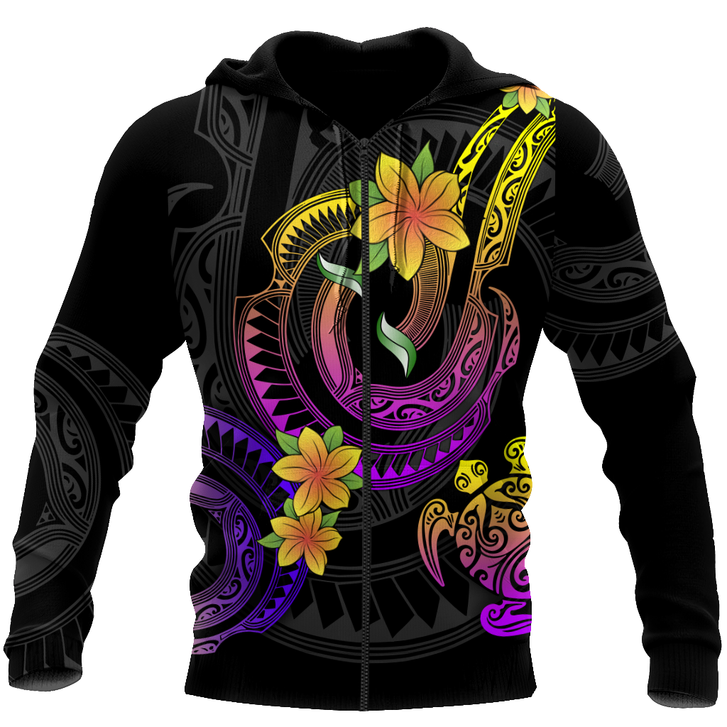 Amazing Polynesian Frangipani Flower Unisex Deluxe Hoodie ML