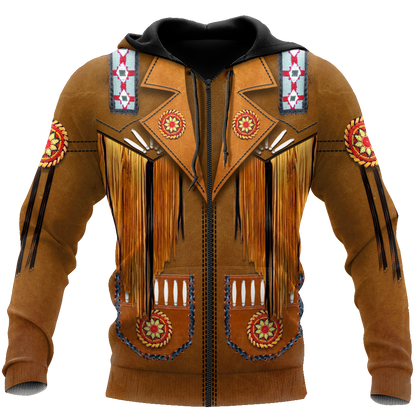Native Cowboy Jacket No16 Cosplay 3D Over Printed Unisex Deluxe Hoodie ML