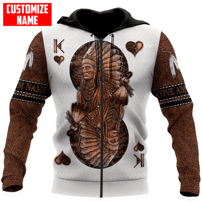 Customized name Native American 3D All Over Printed Unisex Shirts
