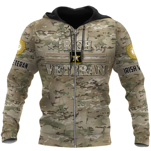 Irish Veteran 3D Hoodie Shirt For Men And Women