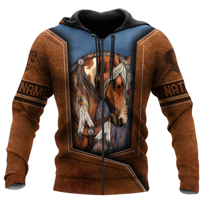 Customized name Native American 3D All Over Printed Unisex Shirts