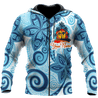 Amazing Polynesian Frangipani Personalized Unisex Deluxe Hoodie ML