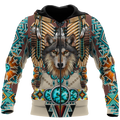 Premium Wolf Native American 3D All Over Printed Unisex Shirts