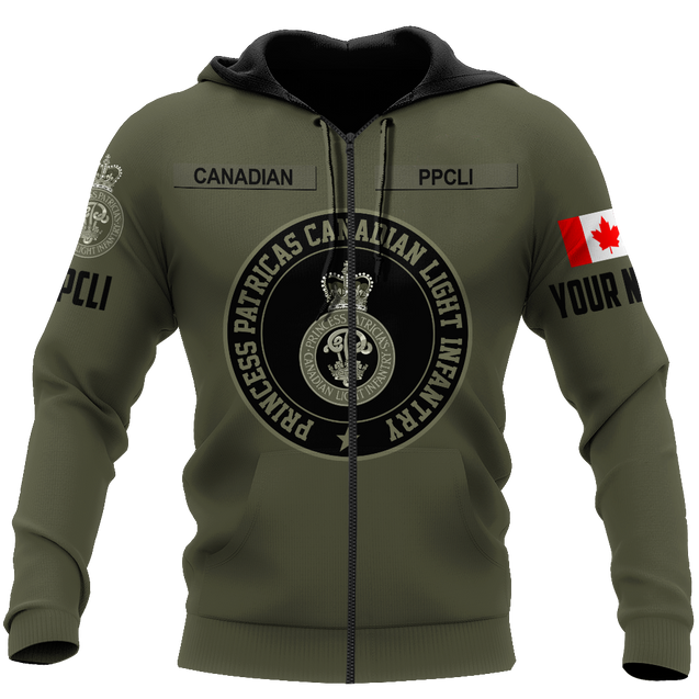 Personalized Name XT Canadian PPCLI Pullover 3D All Over Printed Shirts DA12032101