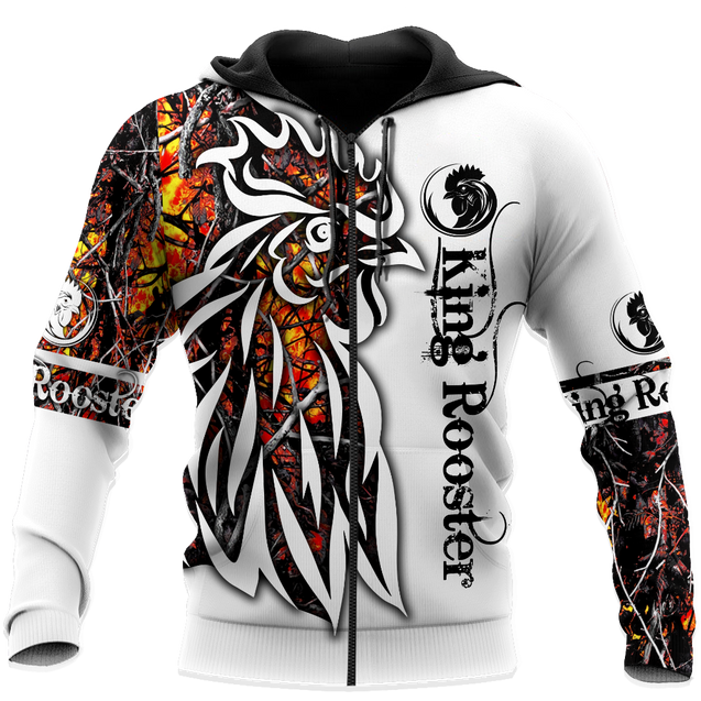 Rooster Camo 3D All Over Printed Unisex Deluxe Hoodie ML