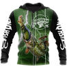 The great fish eats the small Green Fishing 3d print shirts