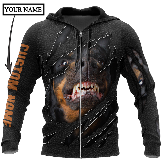 Rottweiler 3D hoodie shirt for men and women custom name