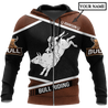 Customize Name Bull Riding 3D All Over Printed Unisex Shirts Love Bull