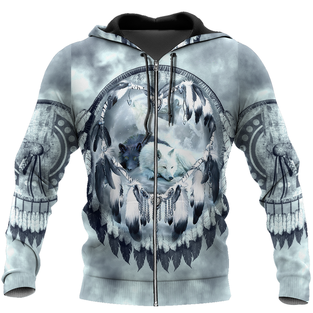 Premium Unisex Hoodie Couple Wolf 3D All Over Printed ML
